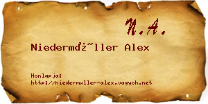 Niedermüller Alex névjegykártya