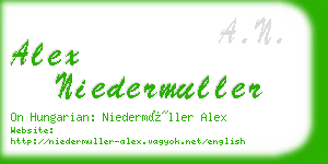 alex niedermuller business card